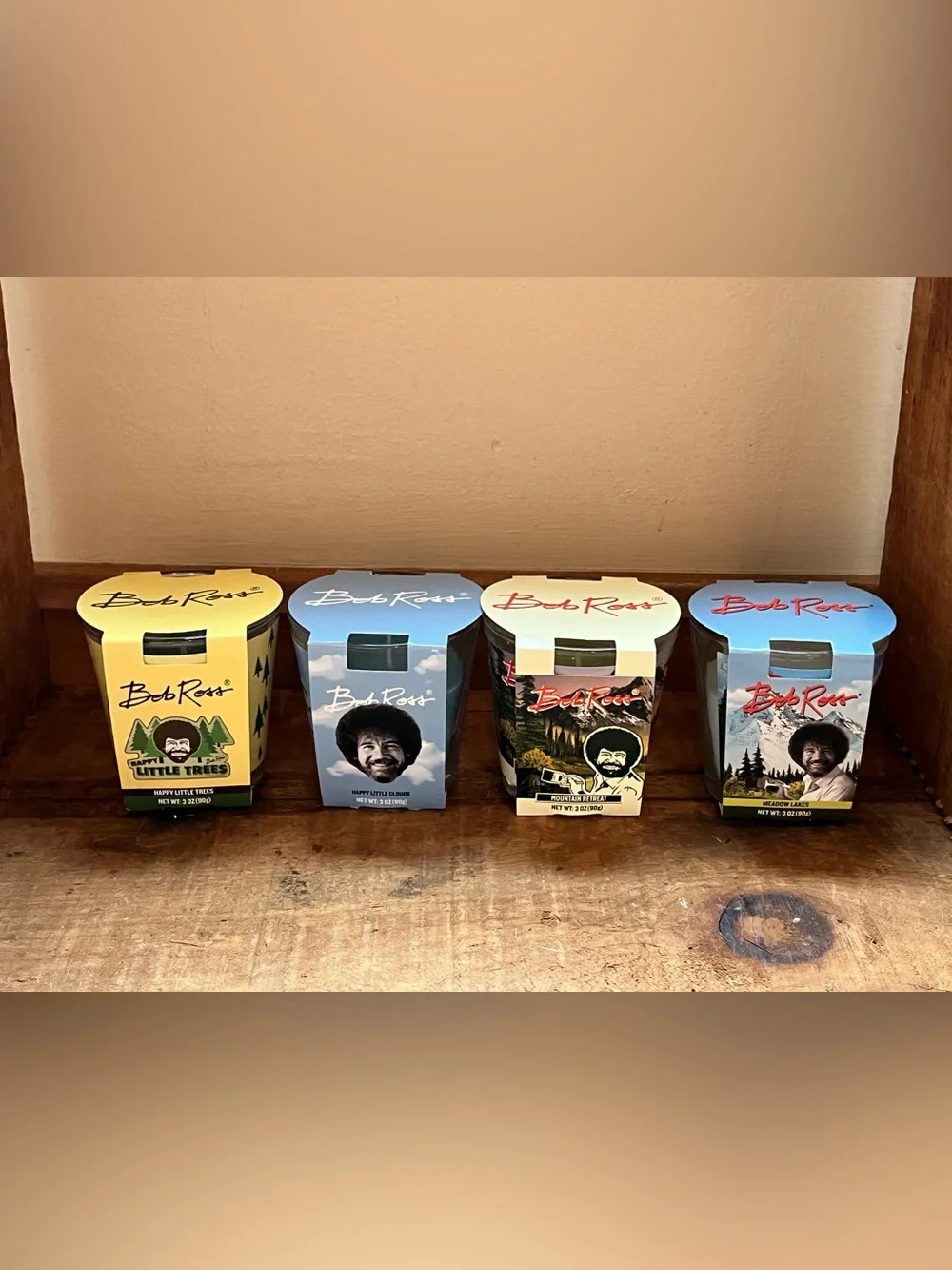 Collection of Bob Ross Scented Candles 3 oz. - Lot of 4 NEW-Gift-Happylittletree